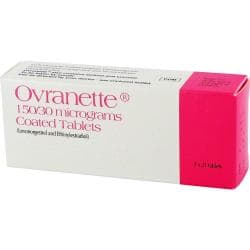Pakke med 63 Ovranette® 150/30 mikrogram piller