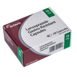 L'ensemble contient 28 capsules gastro-résistantes au lansoprazole 30 mg