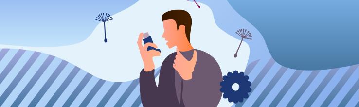 Vias respiratórias inflamadas e saudáveis