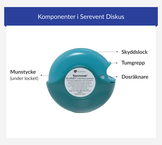 Komponenter i Serevent Diskus