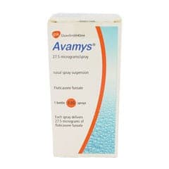 Embalagem Avamys (Fluticasone Furoate)27.5 mcg/spray, 120 sprays