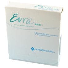 Embalagem de adesivos Evra