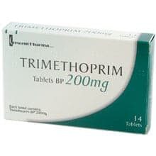Embalagem Trimetoprima, 200 mg, 14 comprimidos