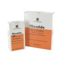 Pacote com Flixotide (Evohaler) 50 mcg e Flixotide (Accuhaler) 100 mcg
