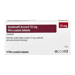 Packung von Vardenafil 10mg 4 Tabletten 