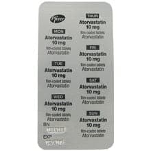 Atorvastatin 10mg Blisterpackung 