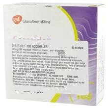 Rückseite der Packung von Seretide 100 Mikrogramm Accuhaler 