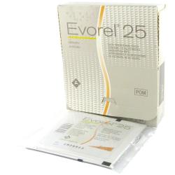 Packung von Evorel 25 und Beutel