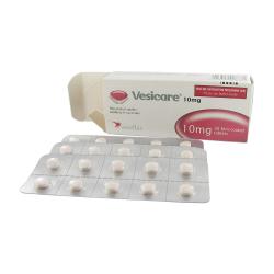 Packung von Vesicare 10mg mit Blisterpackungen