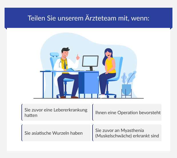 Sicherheitshinweise während der Einnahme von Simvastatin
