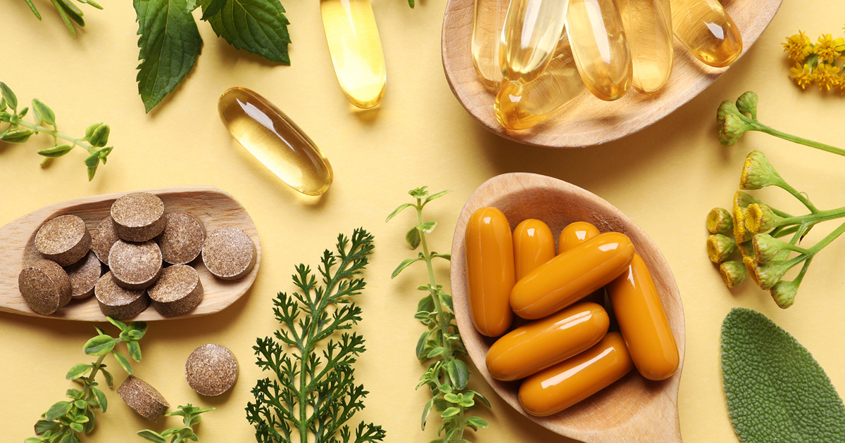 Unterschiedliche pflanzliche Tabletten