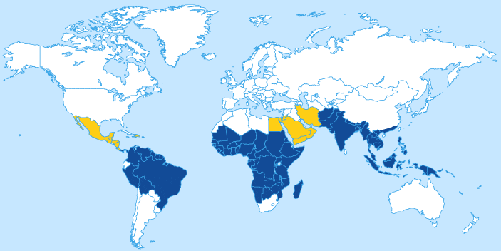Malaria Risikogebiete Weltkarte