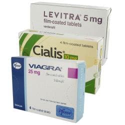 Cialis 10mg Tadalafil Levitra 5g Vardenafil Viagra 25mg Sildenafil je 4 Filmtabletten Testpackung