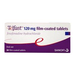 Packung von Telfast 120mg Tabletten