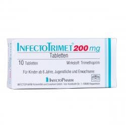 Packung von Infectotrimet 200mg Tabletten