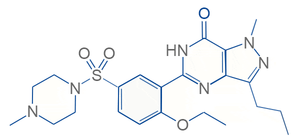 Kemisk design og opbygning af sildenafil