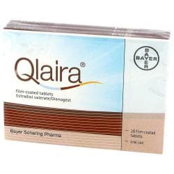 Pakke med Qlaira tabletter