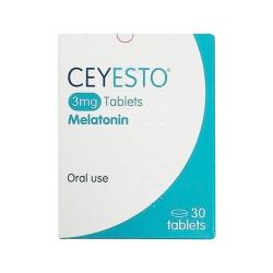 Boks med Ceyesto 3 mg melatonin -tabletter