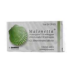 Hvid og pink æske med p-piller