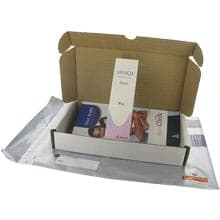 Pakke med 60G Vaniqa®11,5% eflornithincreme og patientens indlægsseddel