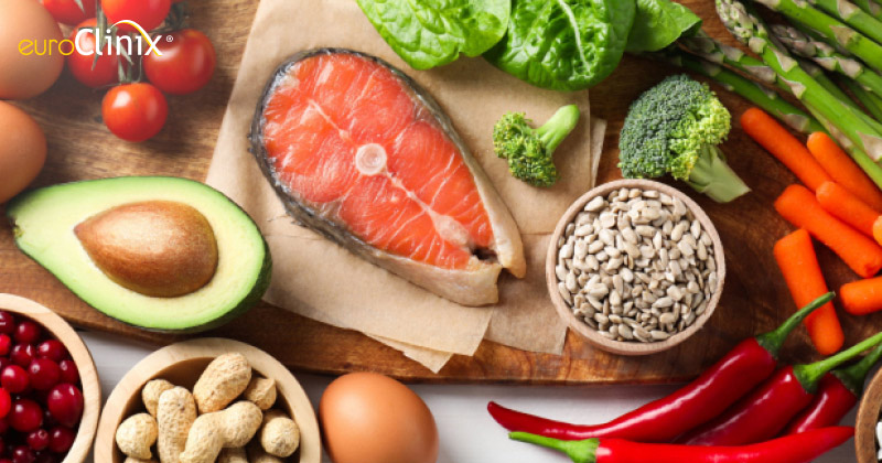 Photo of healthy food options laid out