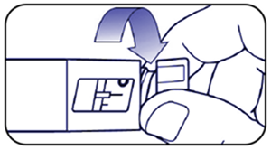 Diagram showing how to adjust dose on Mounjaro pen.