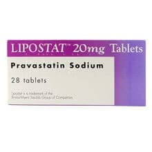 Pack of 28 Lipostat 20mg pravastatin sodium tablets