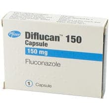 Box containing 1 capsule of Fluconazole 150mg for oral use