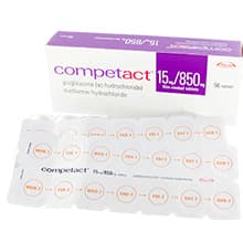 Box of Competact 56 tablets with blister pack