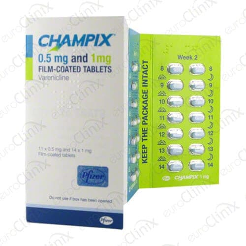 Buy Champix Tablets Online • Quit Smoking Treatment • euroClinix®