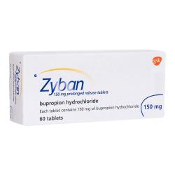 Zyban 150mg bupropion hydrochloride prolonged-release 60 tablets