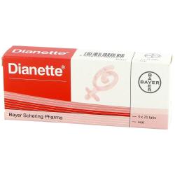 Package of Dianette® 3 x 21 oral tabs by Bayer Schering Pharma
