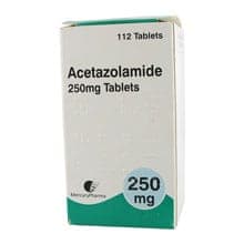 Pack of 112 Acetazolamide 250mg tablets