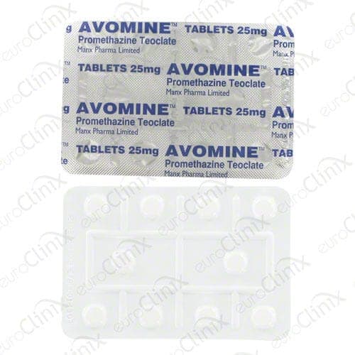 Buy Avomine 25mg Tablets for Motion Sickness Online • euroClinix®