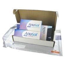 Box of Anusol HC treatment with patient leaflet