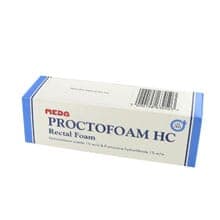Pack of Proctofoam HC hydrocortisone acetate 1% w/w & pramocaine hydrochloride 1% w/w rectal foam