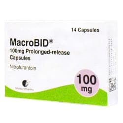 Nitrofurantoin (MacroBID) 100 mg kapselit 14 kpl tuotepakkaus