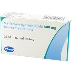 Metformin 500 mg kalvopäällystetyt tabletit 28 kpl tuotepakkaus