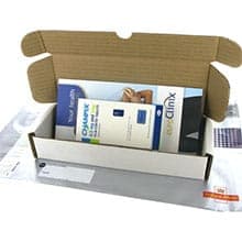 Champix 0,5 mg ja 1 mg varenikliini tuotepakkaus laatikossa