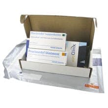Proctosedyl tuotepakkaukset ja pakkausseloste laatikossa