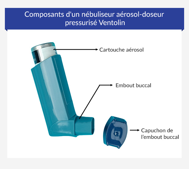 Composants d'un nébuliseur aérosol-doseur