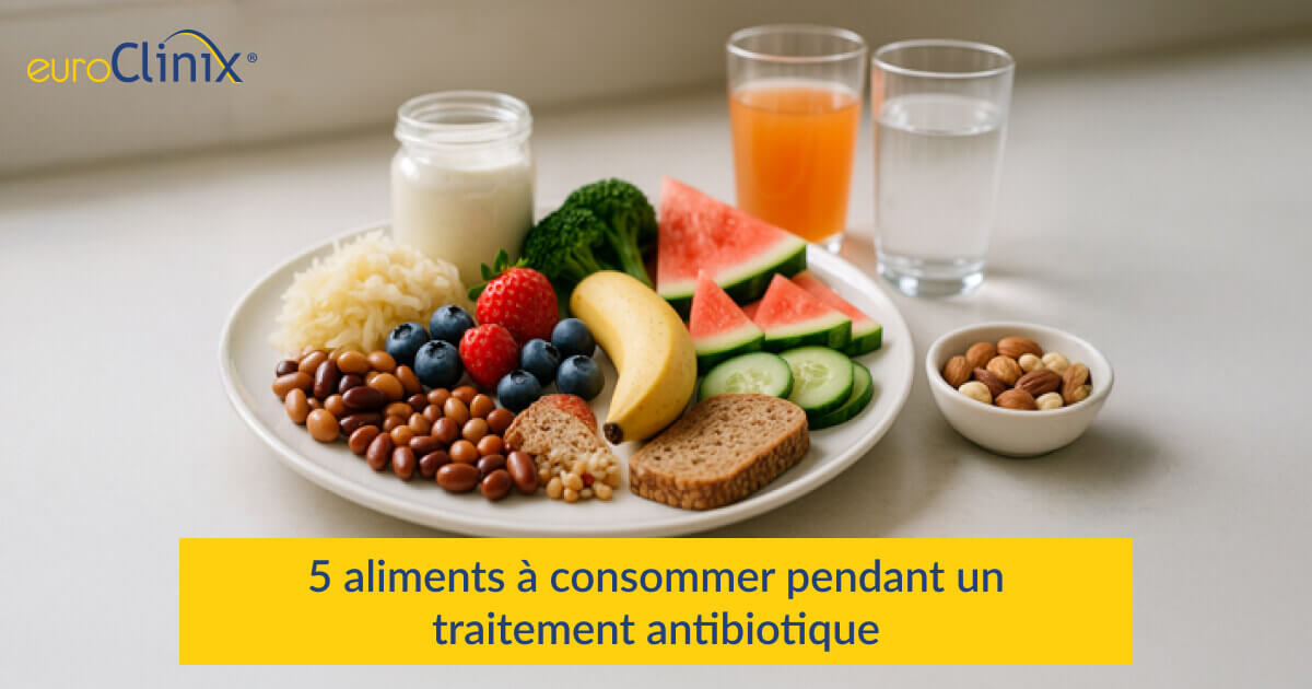 Sélection d'aliments sains sur une assiette blanche