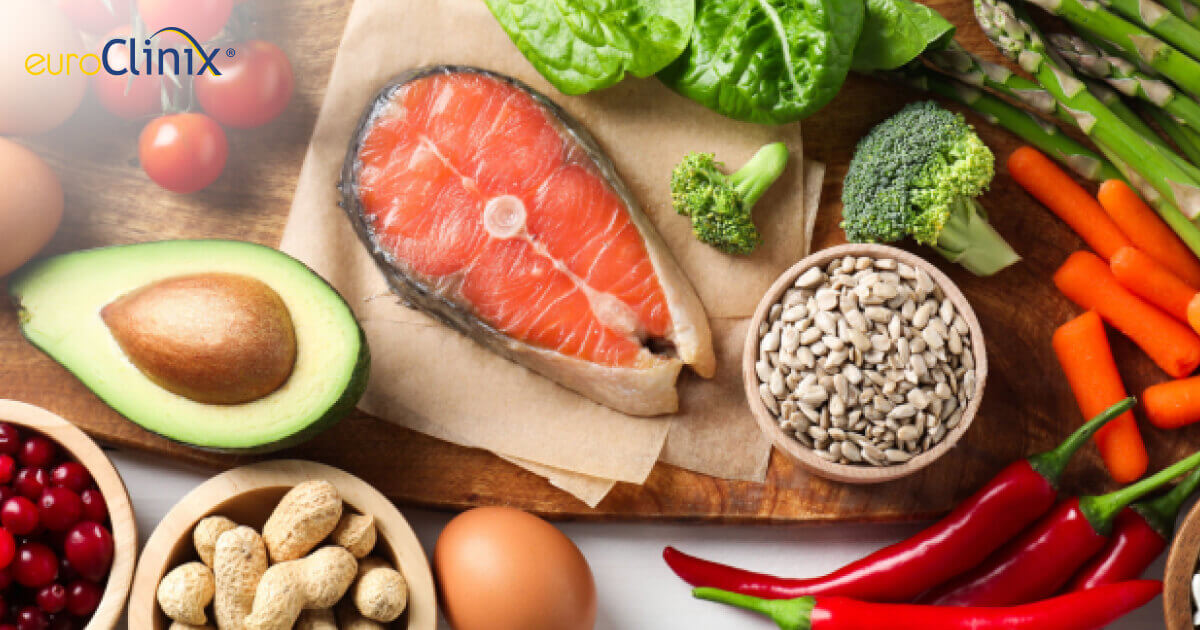 Photo de choix d'aliments sains