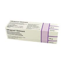 Boîte d'Ultraproct (pivalate de fluocortolone / hexanoate de fluocortolone / chlorhydrate de quinchocaïne) 30 g de pommade