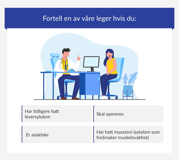Sikkerhetsregler når du tar Simvastatin
