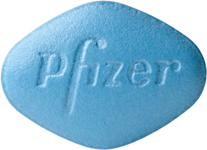 Nærbilde av Viagra-pille