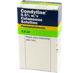 Medisinboks til Condyline 0.5% liniment oppløsning