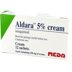 Opakowanie kremu Aldara® 5% zawierające 12 saszetek