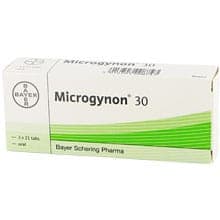 Opakowanie 3 x 21 tabletek powlekanych Microgynon 21