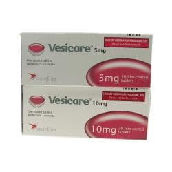 Opakowania tabletek Vesicare® 5 i 10 mg